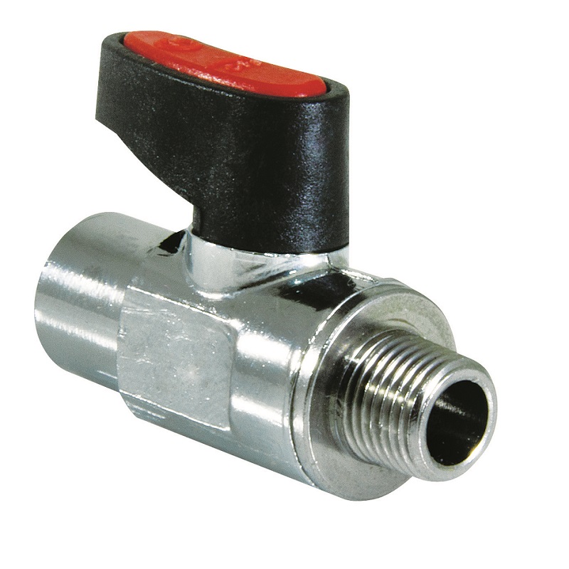 Zawór kulowy mikro gw.wew.-zew. 1/8"G czerwony BVC1MF18R